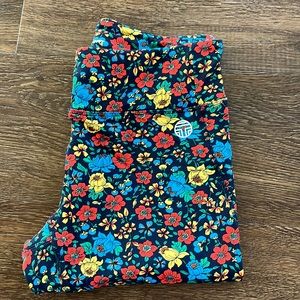 Tory Sport by Tory Burch Chevron Floral Leggings 7/8 Small